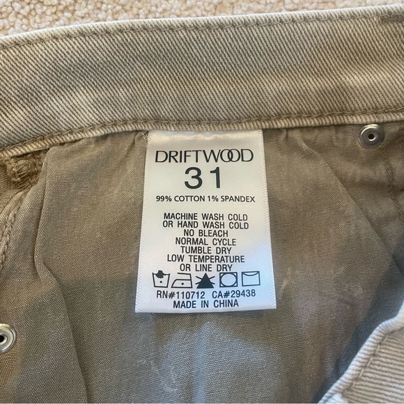Driftwood Goldie Short - Taupe Boogie Nights Floral Stretch Denim, NWT size S - Picture 3 of 3